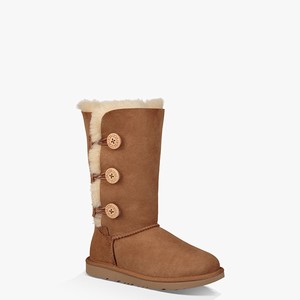 Ugg Bailey Button II Triplet Klassiska Stövlar Barn Bruna (562374SON)